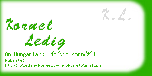 kornel ledig business card